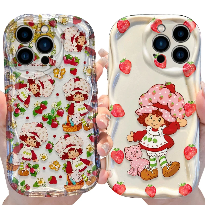 Strawberry Shortcake Wave Case for iPhone 16 E 15 Pro Max 14 13 12 Mini 11 Pro Max XS X 8 7 Plus Liquid Silicone Covers Funda - náhled 6