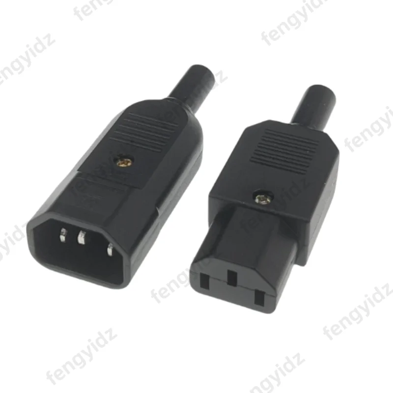 16A 250V IEC Straight Cable Plug Connector C13 C14 Female Male Plug Rewirable Power Connector 3 Pin AC Socket Industrial Plug