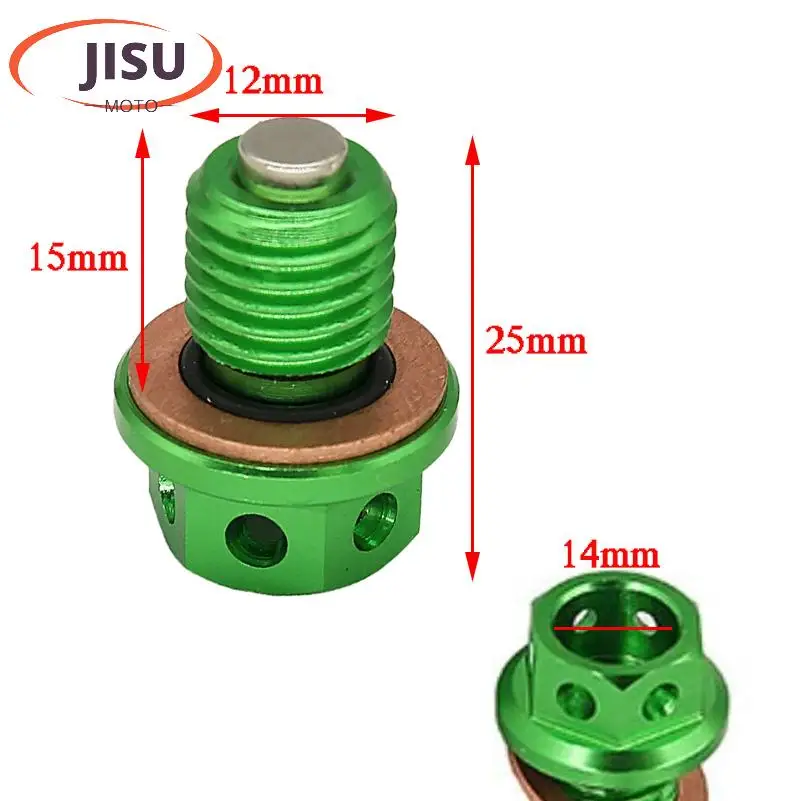 M12x1.5 Magnetic Engine Oil Drain Plug and Washer Gasket For CRF XR Z50 CR80 50cc 90/110/125/140/150CC Pit Dirt Bike