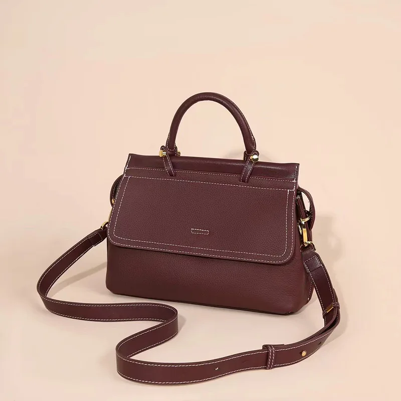Bolsa crossbody de couro genuíno feminino 2025 nova camada superior bolsas de couro feminino grande capacidade sacos de mensagem de viagem retro totes