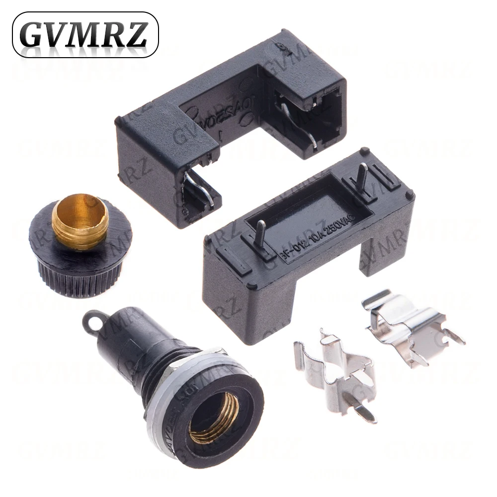 10PCS 5x20mm Fuse Holders 5X20 Insurance Tube Socket Fuse Holder For 5*20 Insurance