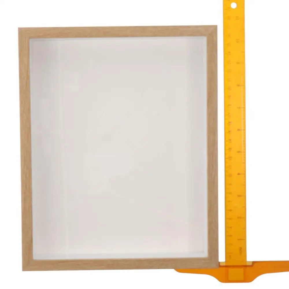 Durable Multi-size Shadow Box Frame Natral Wood Black Rectangular Wooden Photo Frame Acrylic Display Case Dried Flower