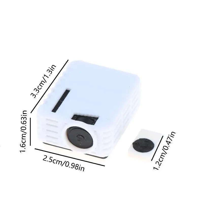 1/12 Mini Projector with Remote – Dollhouse Simulation Ornament, Home Theater Decor Toy for Dolls House