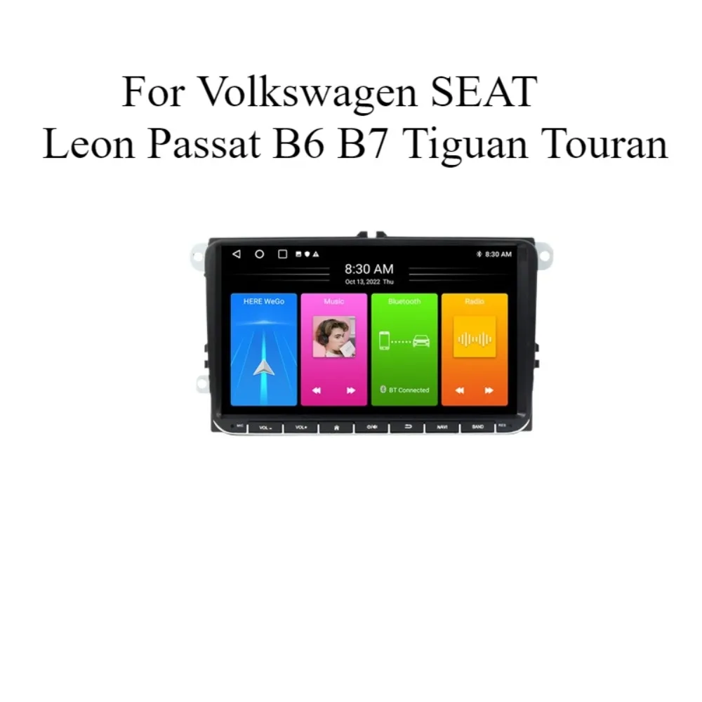 

For Volkswagen SEAT Leon Passat B6 B7 Tiguan Touran Screen Radio Multimedia Wireless Stereo 2 Din Screen 9inch Android 13