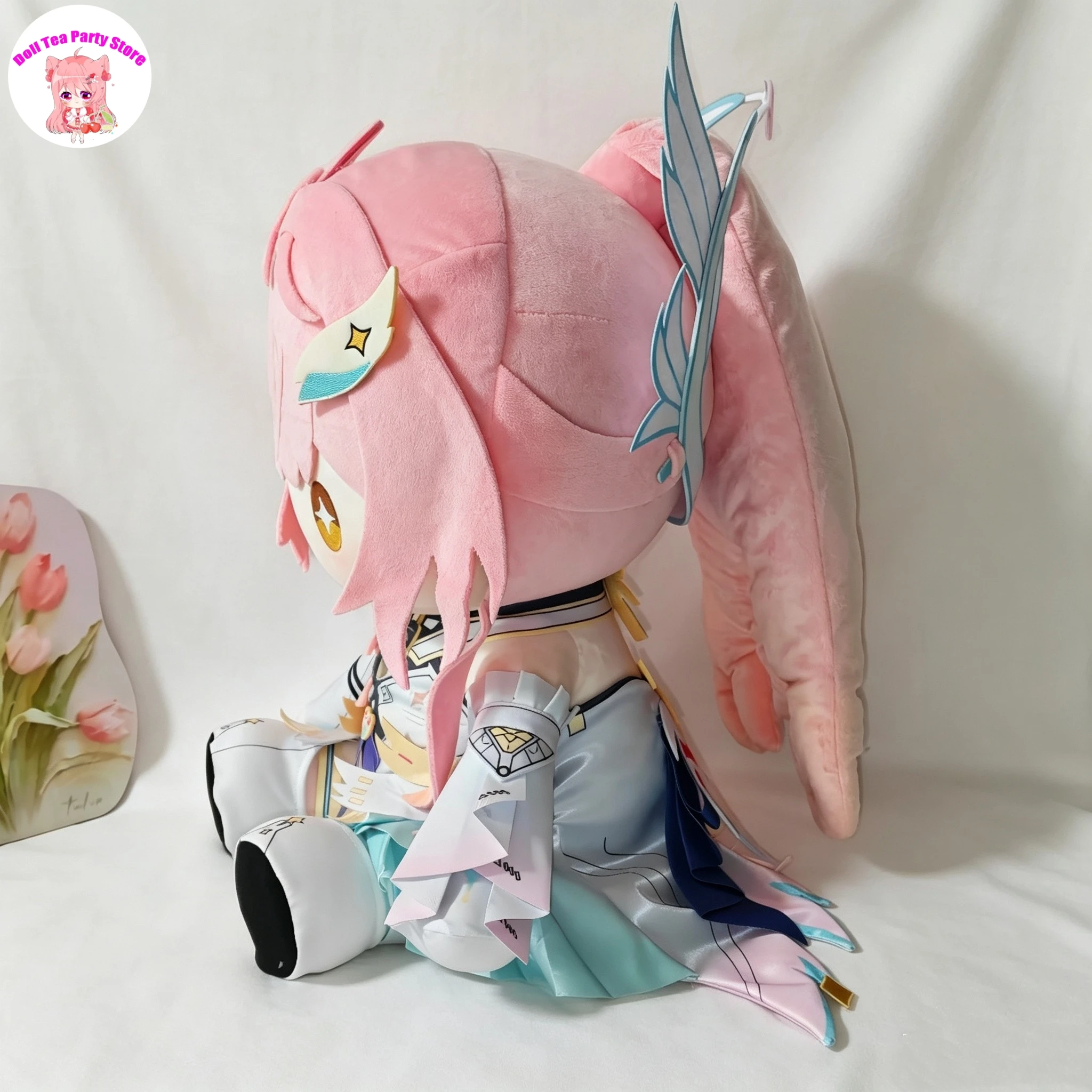 Aemeath Wuthering Waves Game Character Plush Stuffed Cotton Doll Plushie Game Sitting Posture Toys Change Clothes Mascot 40cm