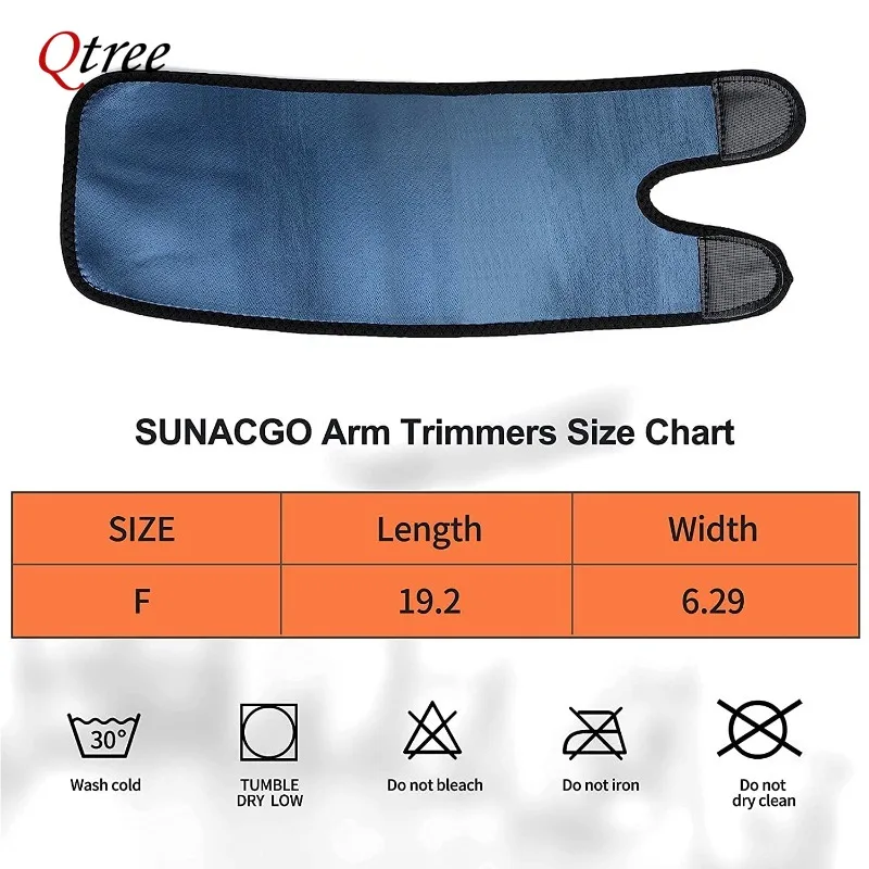 Qtree Arm Trimmers Sauna Sweat Bands for Women One Pair Arms Slim Shaper Wraps Slimmer Trainer Sleeves Workout Slimming Corset