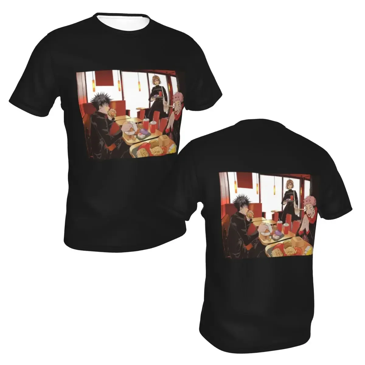 polyester Megumi Besto Friendo Jujutsu Kaisen Sukuna Anime T-Shirt Men's Funny T Shirt Men Crew Neck Summer Shirts Tops