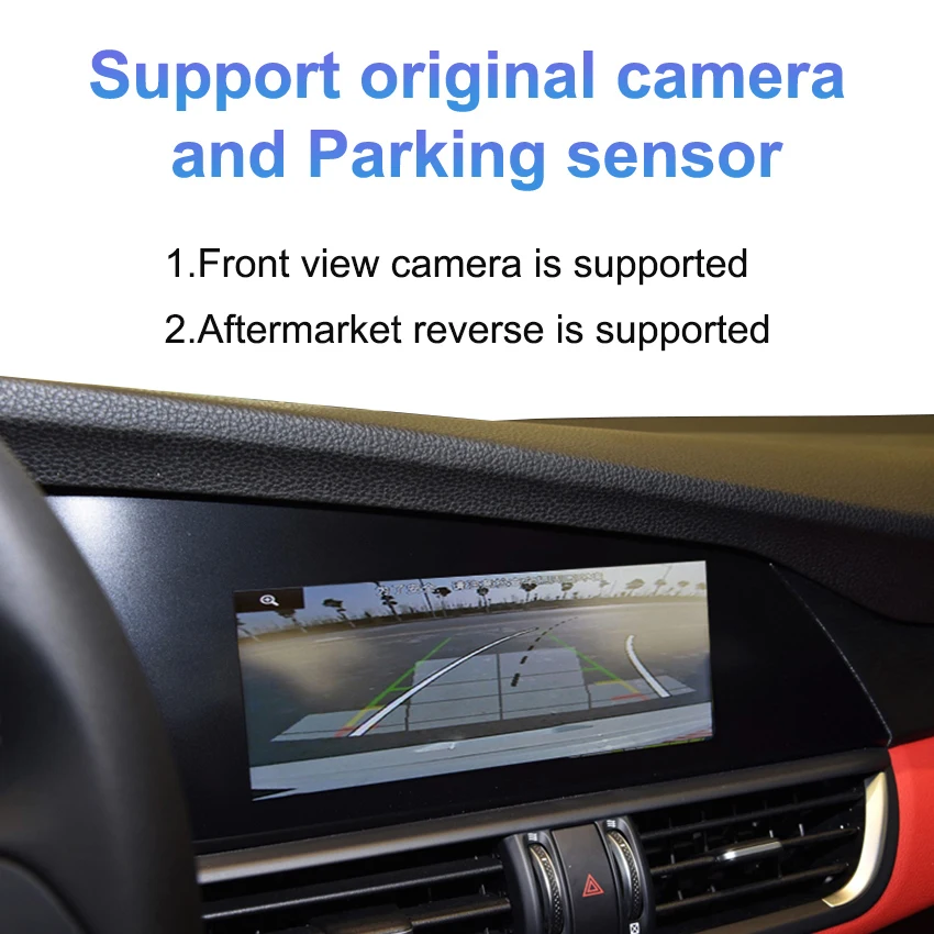 Carplay Android Auto اللاسلكي لسيارة ألفا روميو جوليا ستيلفيو 2015-2019 مع نظام تحديد المواقع والملاحة راديو السيارة مشغل وسائط متعددة قائمة OEM