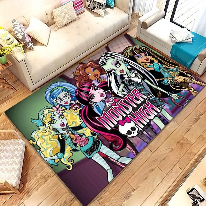 Draculaura Monster High Cartoon Doll Non-Slip Large Area Rug for Living Room,Bedroom Playroom Carpet Mat for Sofa,Home Decor