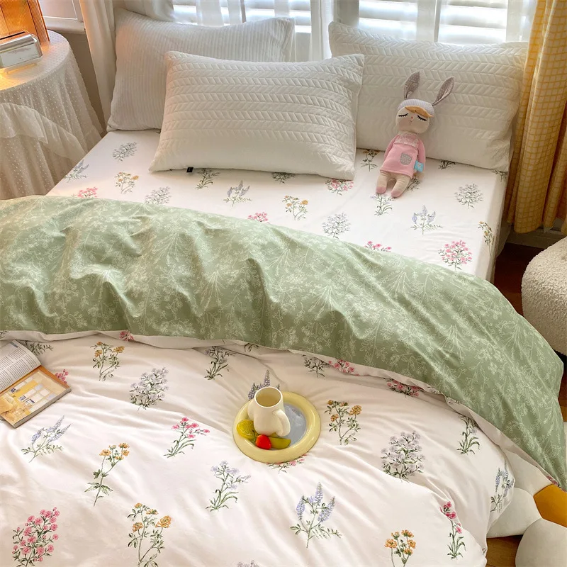 40 cotton quilt cover 133 * 72 single piece double floral quilt cover dormitory bed and breakfast quilt cover small and fresh