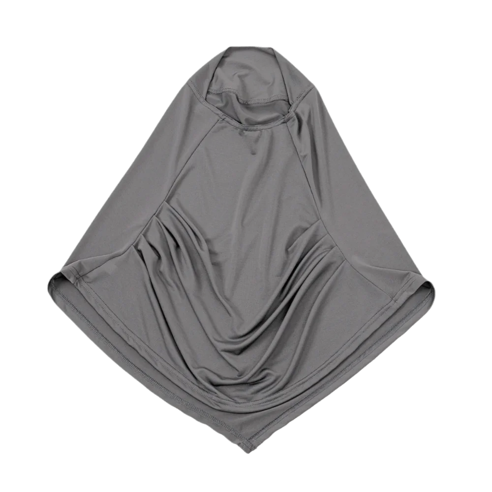 

Breathable Instant Hijab Crinkle Rayon Lightweight Sports Headscarf Polyester Plain Design Full Neck Cover Turban Sports Wear
