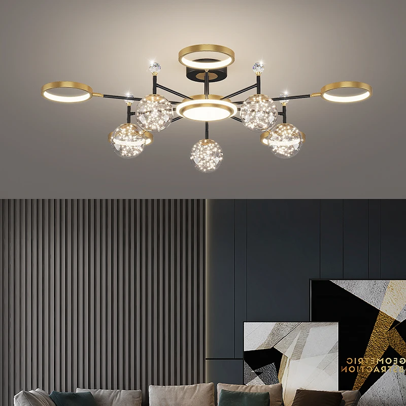 Modern Ceiling Chandelier Nordic LED Chandeliers Living Room Bedroom Kitchen Indoor Lighting Ceiling Lamps Lustre Fixture Lights