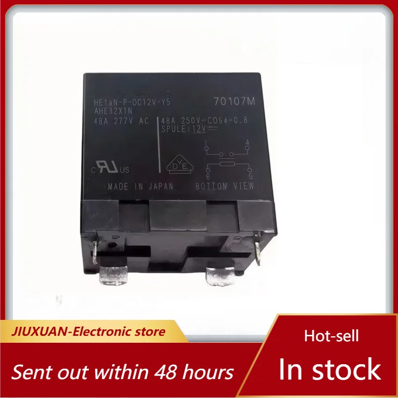 

New 1pcs/lot HE1aN-W-DC12V-Y6 90A 4pins 12V Solar photovoltaic inverter, new energy relay