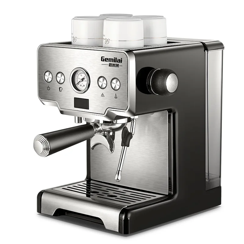 

Coffee Maker Aluminum Office Business Coffee Machine Series With Milk Frother