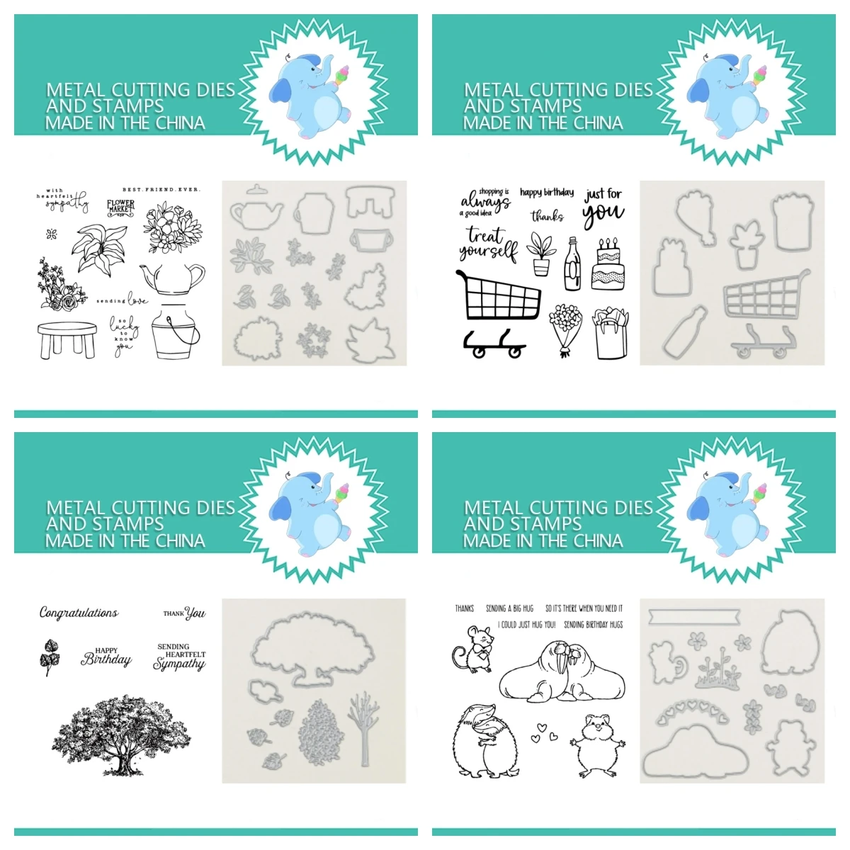 

Plants Metal Cutting Dies and Stamps Stencils for Scrapbooking Card Paper Craft DIY Clear Stamps and Dies