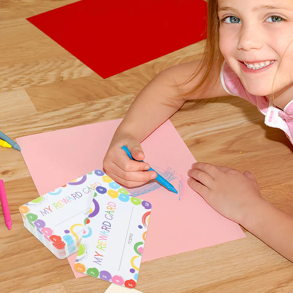 

150 листов карток с наградами поведения, милые мультяшные перфокарты для школьников, мотивационные обучающие инструменты, система винаграда