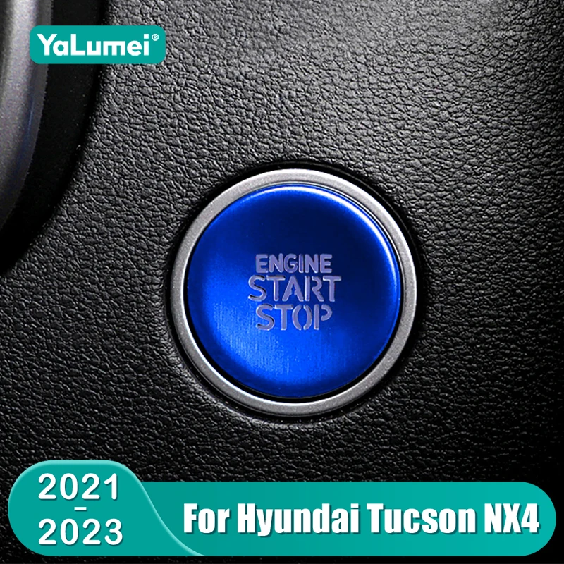 Für Hyundai Tucson NX4 2021 2022 2023 Hybrid N Linie Auto Start Stop Motor Zündung Push Button Abdeckung Zubehör