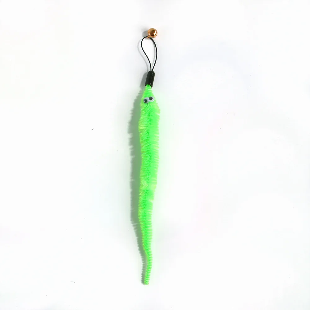 Retractable Pet Cat Caterpillar Feather Replacement Head Toy Set Funny Cat Stick Fishing Rod Cat Toys Interactive Pet Products