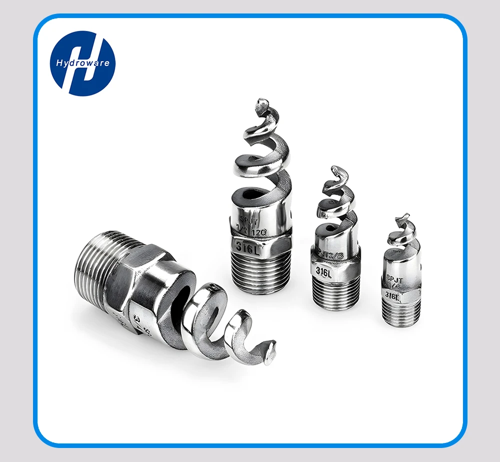 SPJT 304 316L Edelstahl Spiral-Sprühdüse 1/4" 3/8" 1/2" 3/4" 1" 1,2" 1,5" 2" Anti-Verstopfungs-Düse für Entschwefelung, Staubentfernung, Kühlung und Reinigung – Detail 6