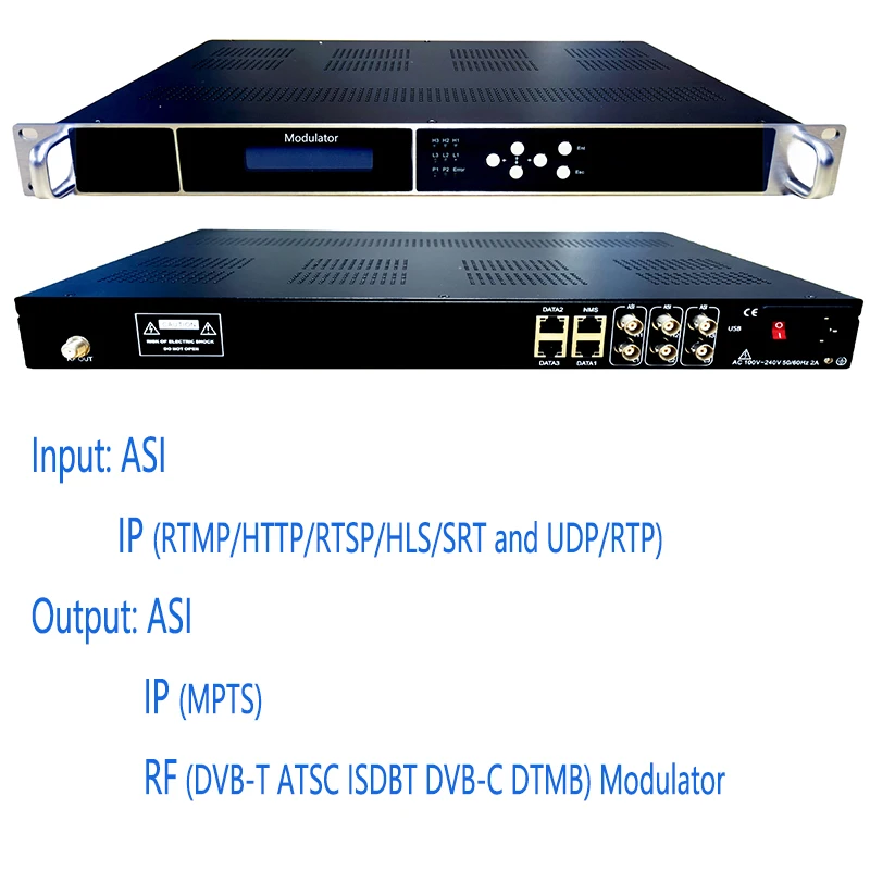 

New Version IP ASI to Converter 12-Channel TV Modulator DVB-T Modulator for Coaxial Cable Transport to