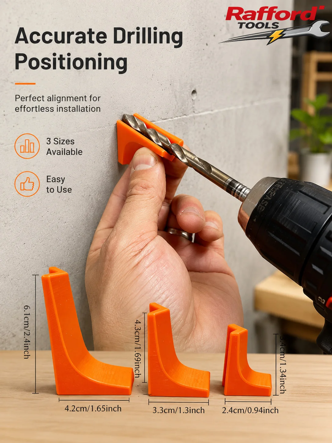 3er-Pack Bohrführungsschienen mit V-Nut-Design | Quadratisches Positionierungswerkzeug, Langlebiger als Runde Schienen – Detail 6