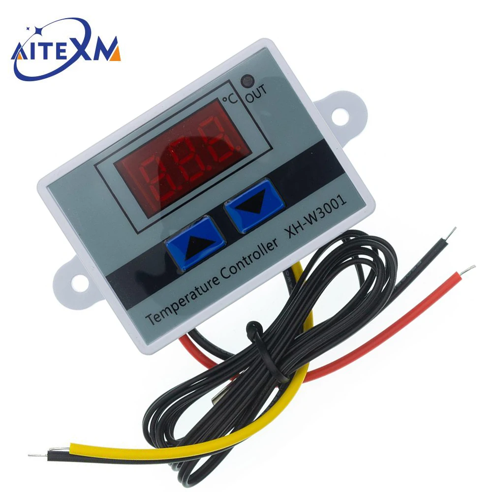 XH-W3001 10A 12V 24V 110V 220V AC cyfrowy regulator temperatury LED do inkubatora chłodzenia przełącznik ogrzewania termostat czujnik NTC