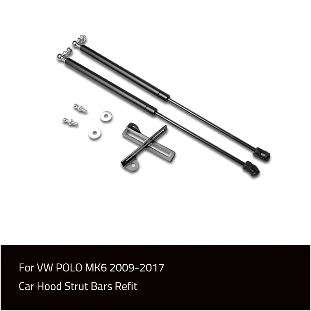 Car Refit Bonnet Hood Gas Spring Shock Lift Strut Bars Support Rod For VW Polo MK5 2010 2011 2012 2013 2014 2015 2016 2017 2018