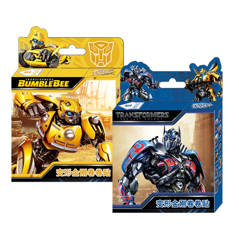 Transformers Optimus Prime Stickers Cool Bumblebee Children Boy Waterproof Laser Roll Pasting 200 Sheets Per Box Birthday Gifts