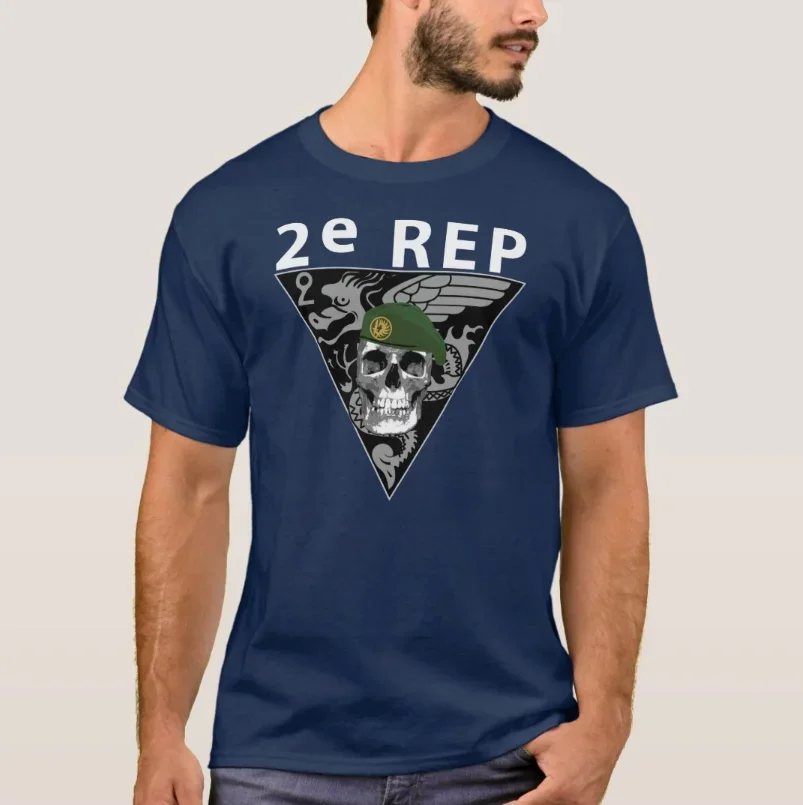 French Army Foreign Legion 2nd Parachute Regiment T-Shirt 100% Cotton O-Neck Summer Short Sleeve Casual Mens T-shirt Size S-3XL
