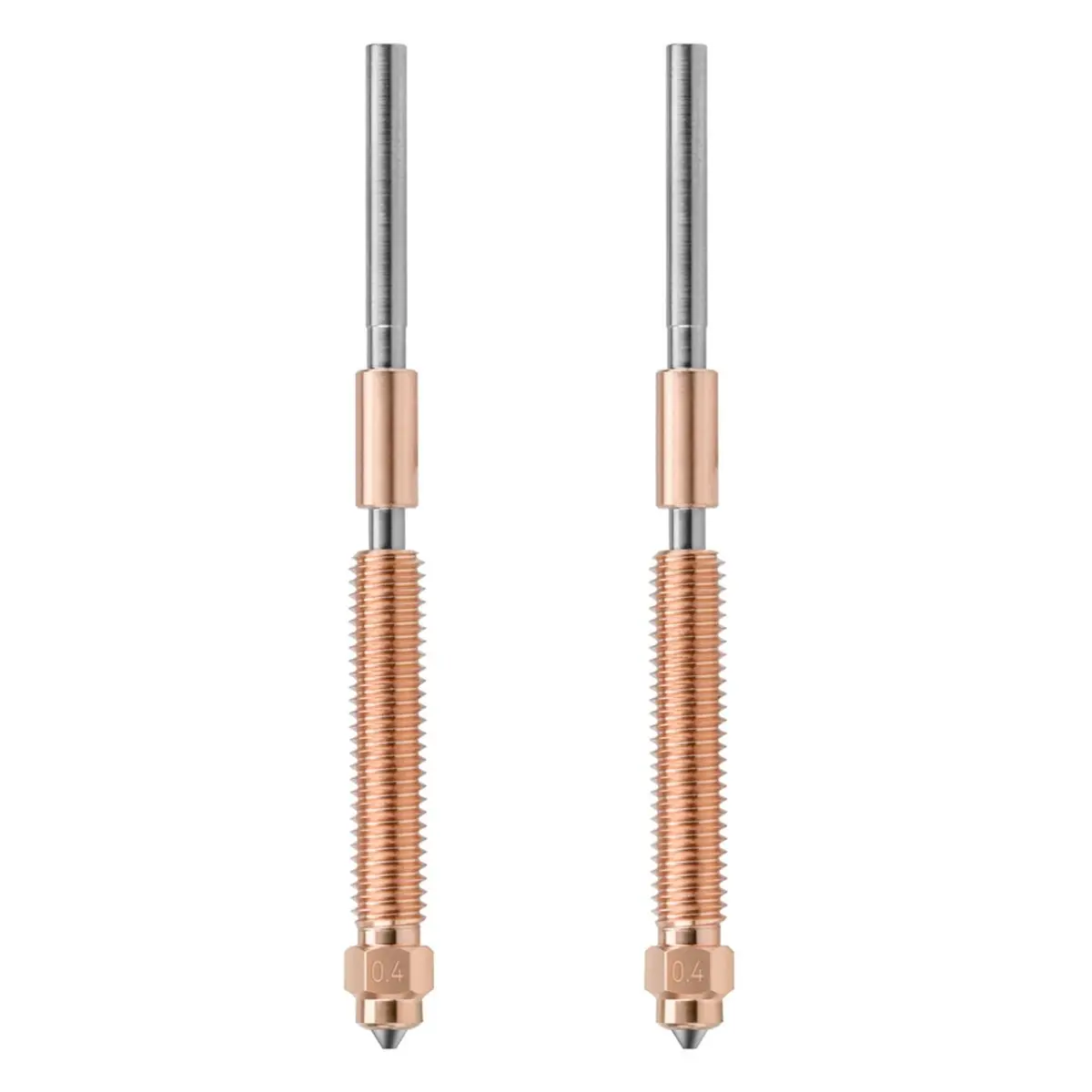 2pcs for HI Combo One-Piece Bimetallic Hardened Steel Nozzle 0.4,mm 3D Printer Accessories