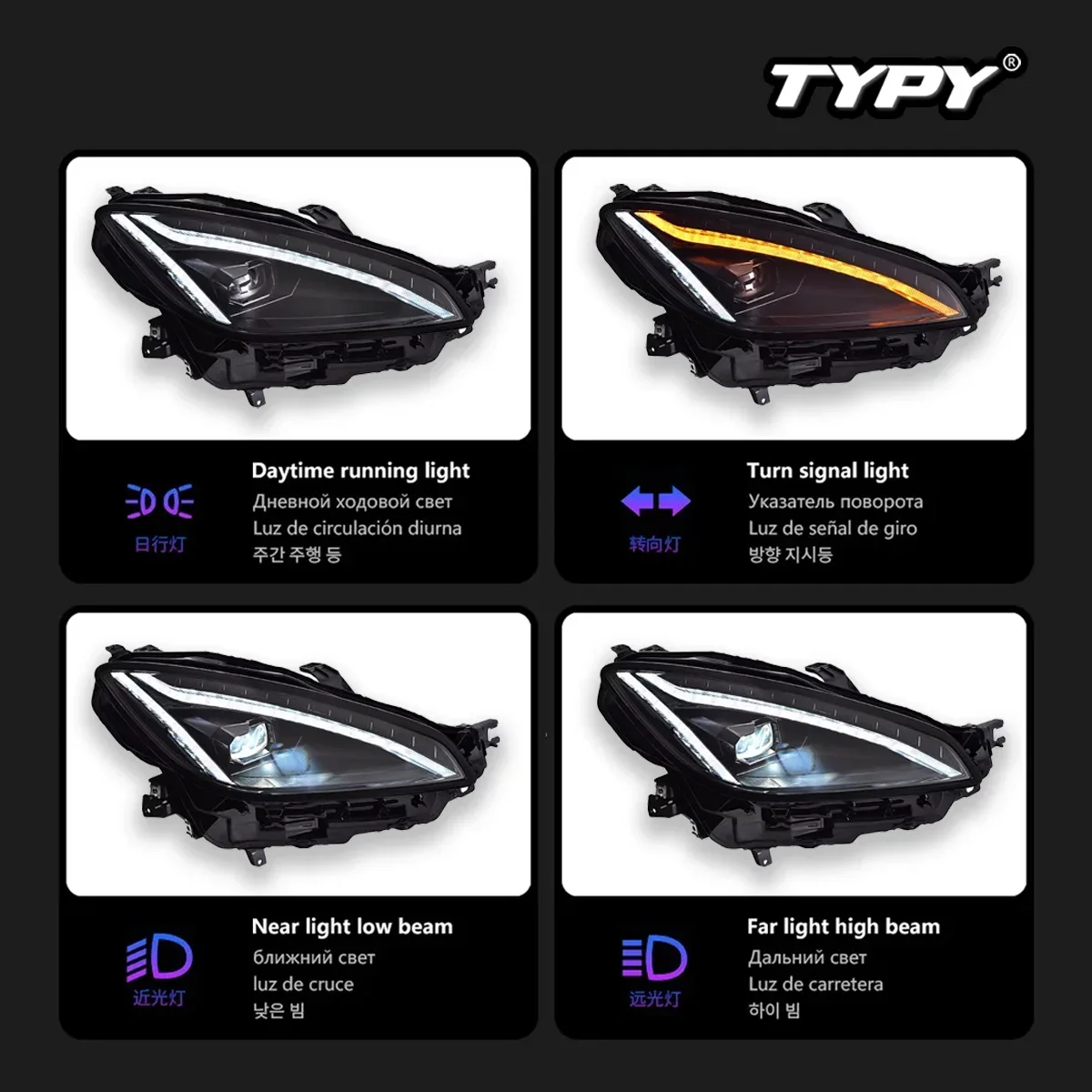 

TYPY New LED Head Lamp Upgrade Modified For Toyota GT86/BRZ Headlight 2021-2023 Dynamic Signal Head Lamp Auto Accessories
