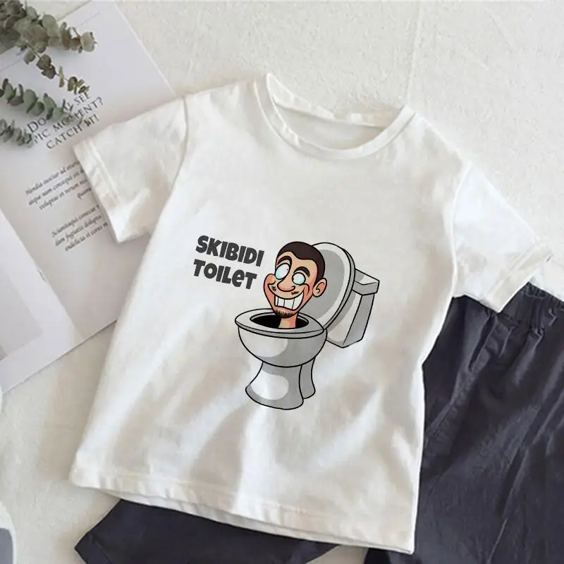 

Funny Skibidi Toilet Children T-Shirt New Game Clothes Kawaii Anime Cartoons Kid Boy Girl Tee Shirts Fashion Harajuku Casual Top