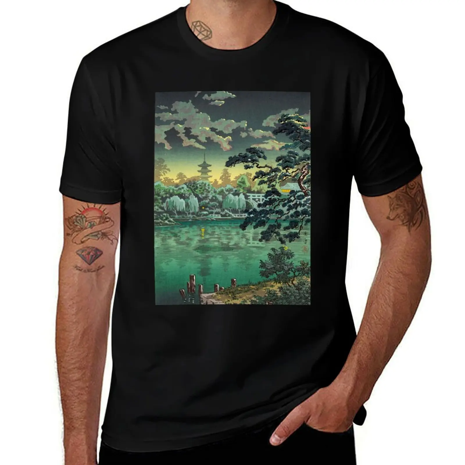 

Tsuchiya Koitsu - Ueno Shinobazu Pond T-Shirt fashion shirts plus sizes cotton man t-shirts designer t shirt men