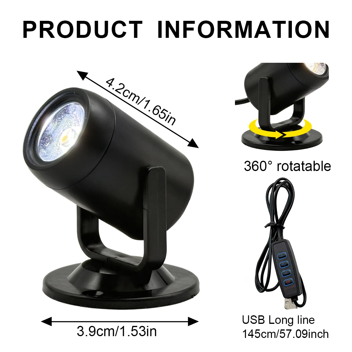 USB three-color adjustable cabinet under-lit lamp, suitable for kitchens and display cabinets, with adjustable brightness