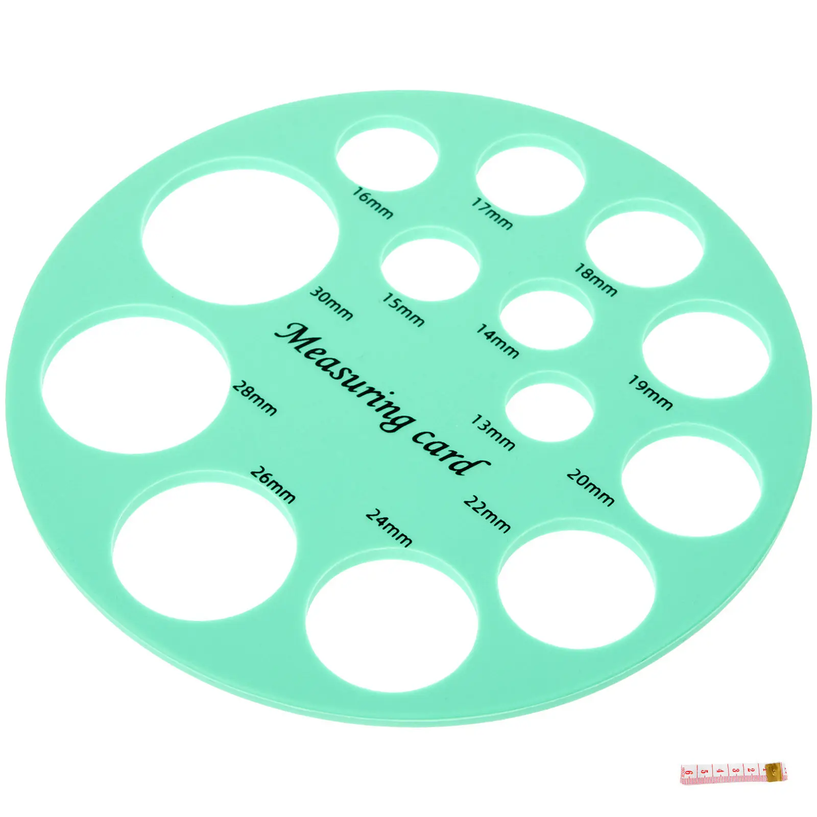 Silicone Nipple Measuring Tool Round Green Card Flange Size Measure for Women Nipples Pacifier Sizer Baby Comfort Safety