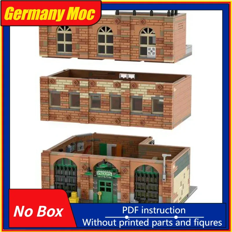 

Модель City Street View Moc, строительные кирпичи, знаменитый фильм, паб, технология, модульные блоки, подарки, рождественские игрушки, наборы «сделай сам», сборка