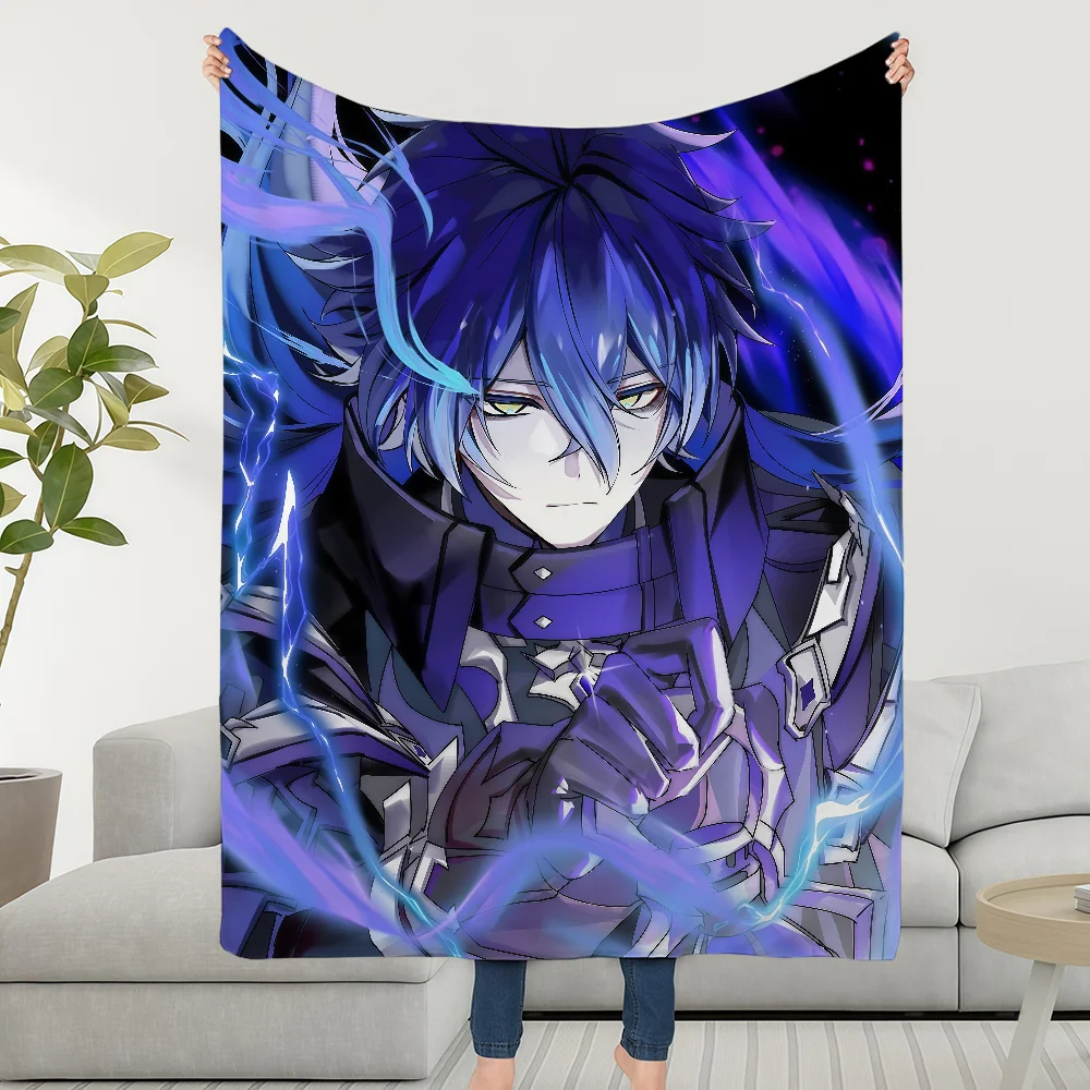 

Genshin Impact Flins Blanket Throw Super Cosy Plush Living Room Sofa Couch Childish Birthday Gifts