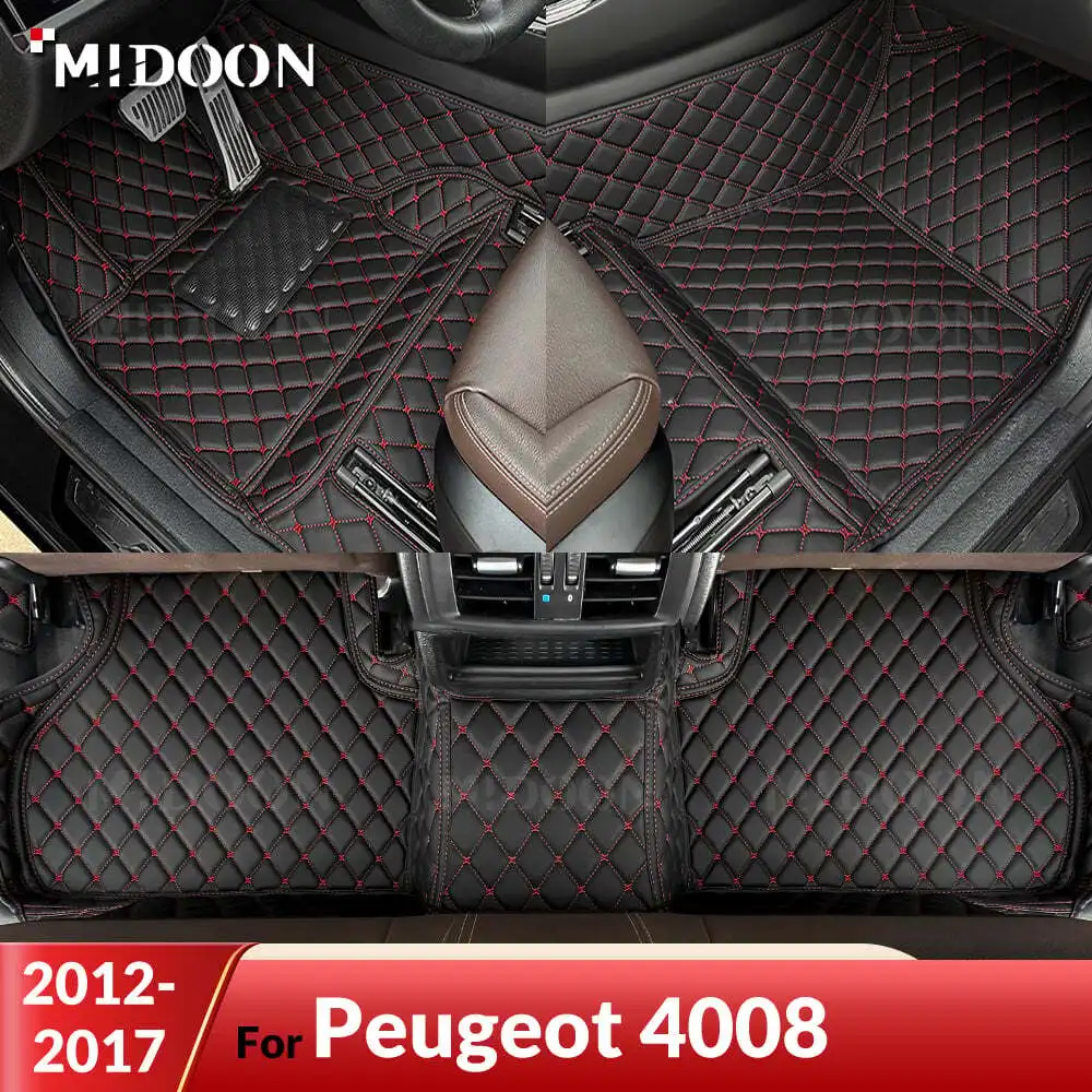 

Автомобильные коврики MIDOON для Peugeot 4008 2012 2013 2014 2015 2016 2017, пользовательские автомобильные подушечки для ног, ковер, аксессуары для интерьера