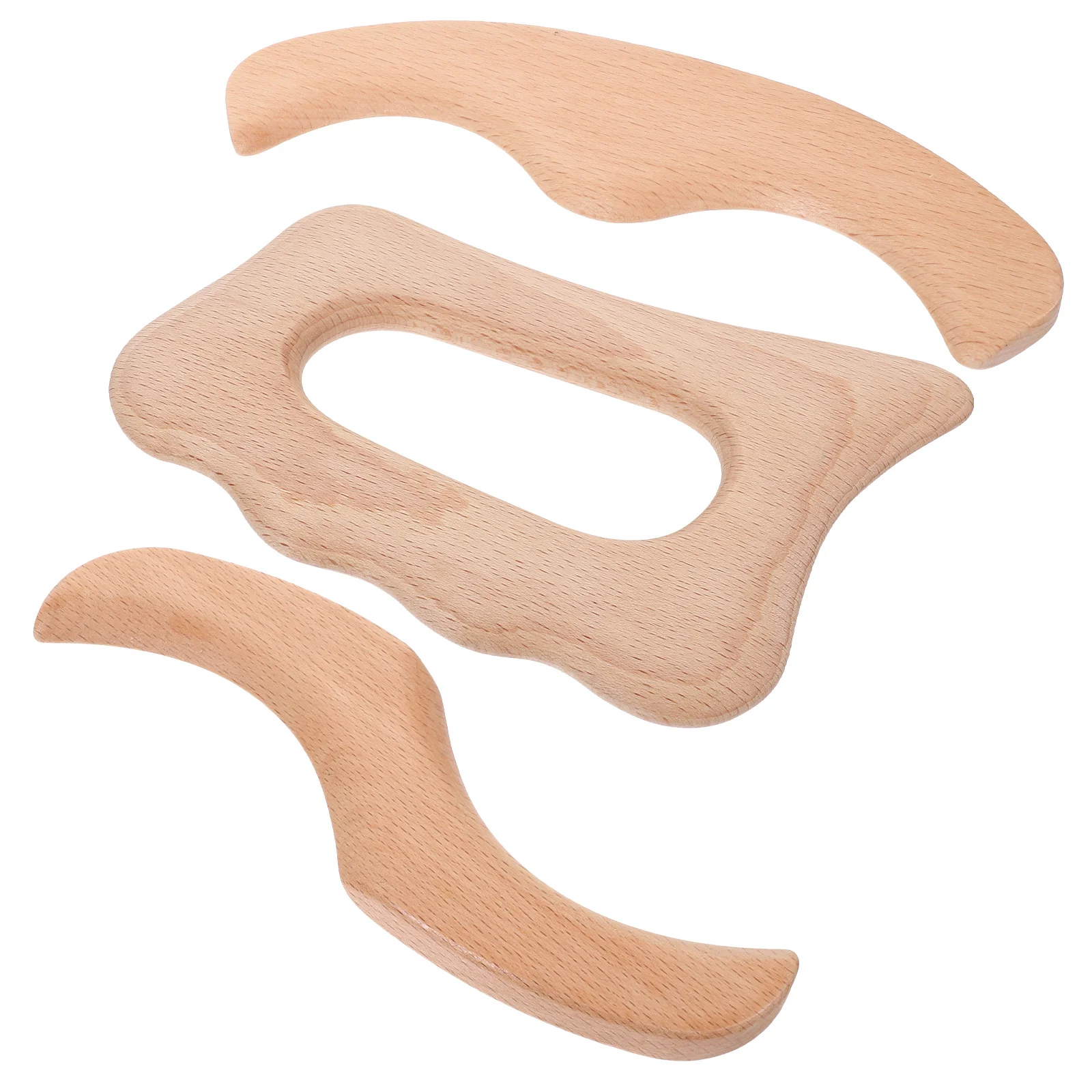 

3Pcs Massage Point Pen Wooden Face Scraper Tool for Home Use Portable Body Scraping Relaxation Device Reusable Daily Massage
