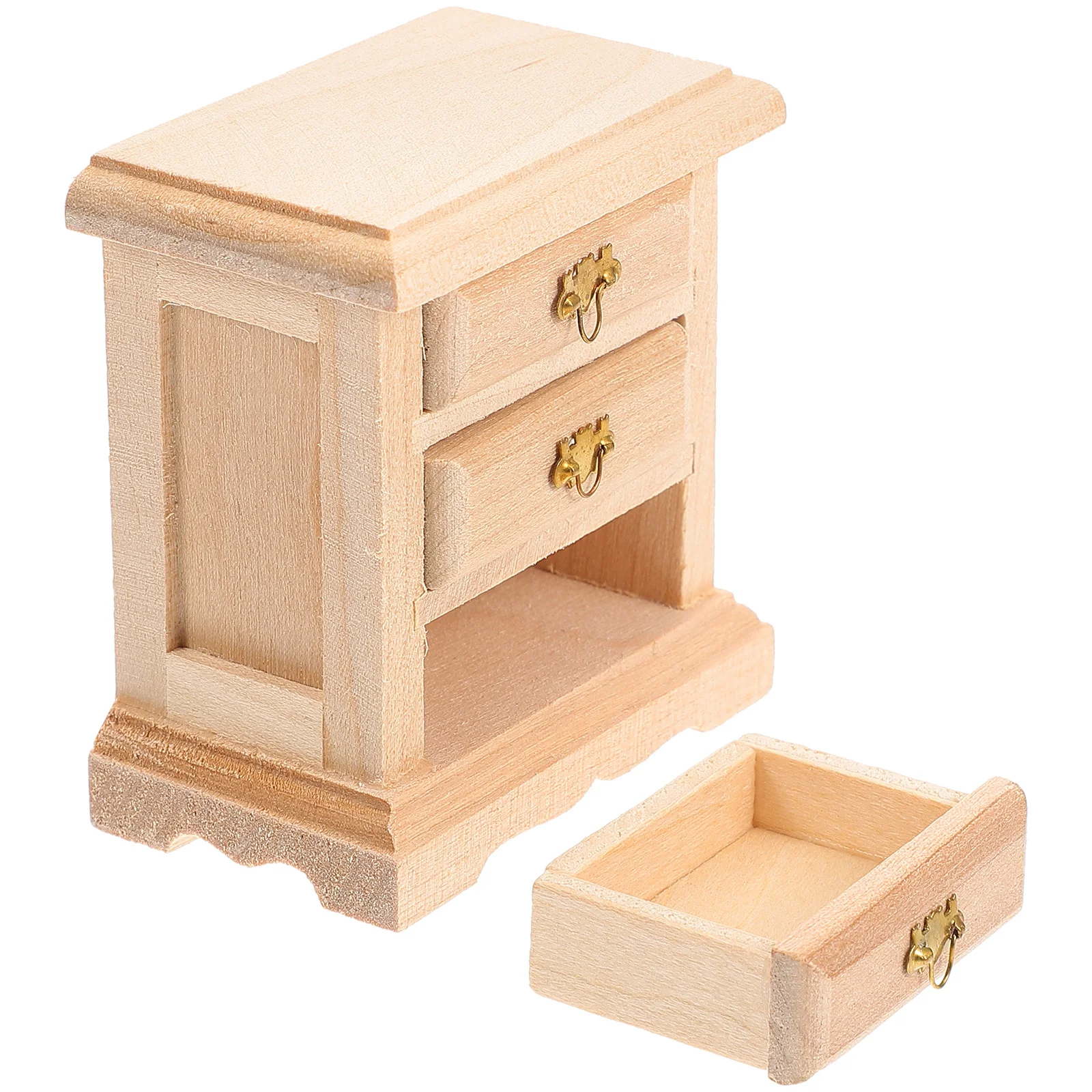 Nachttisch Modell Nachttisch Mini Figur Miniatur Dekor Haus Ornament Schmuck Holz Handwerk Möbel