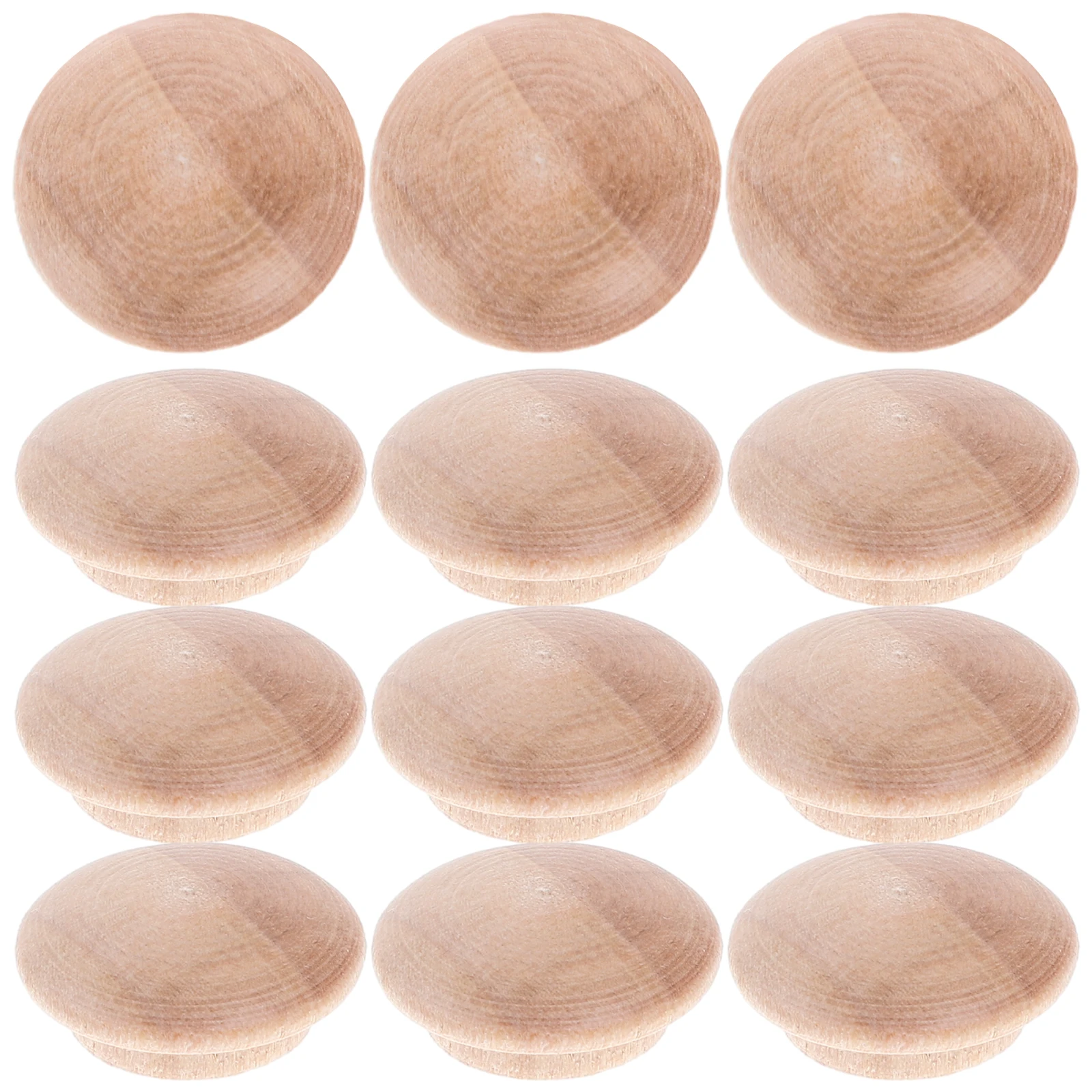 25Pcs Wood Cover Button Plugs Sturdy Wooden Furniture Stair Repair Replacement Button Wood Plug Smooth Surface Furniture Plug