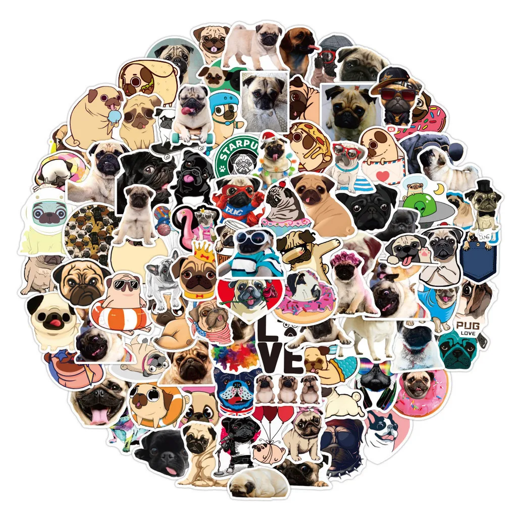 100/50PCS süße Sharpie Hunde wasserdichte Graffiti Aufkleber für Helm Hand Konto Federmäppchen Aufkleber BulingBulingStickers Store