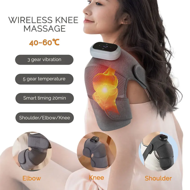 Foreverlily 3D Knee Massage Machine High Frequency Vibration Masssager for Shoulder Elbow Knee