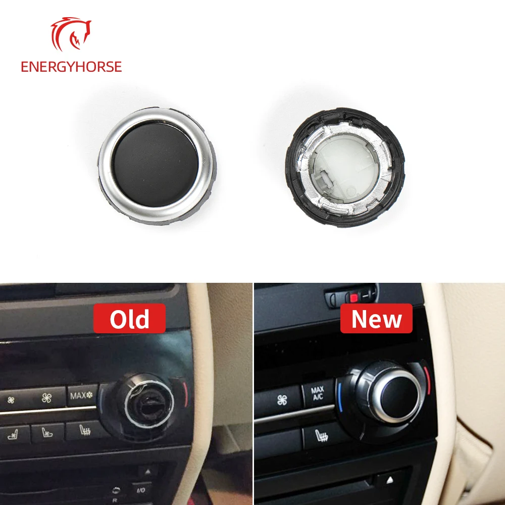 Car Rear Air Conditioner A/C Rotation Climate Control Knob Button Cover Replacement For BMW F15 F16 X5 X6 2014-2019 Accessories