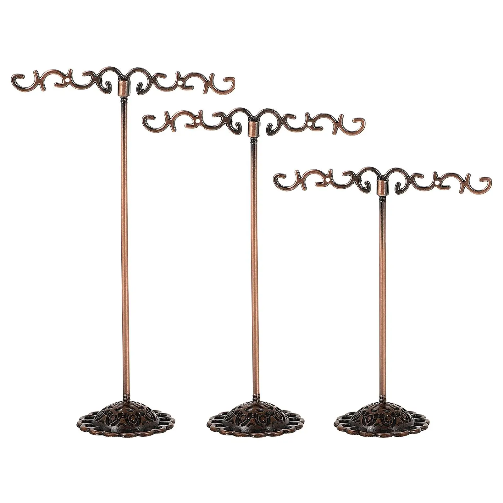 Earring Display St Set 3 Pcs Storage Rack Holder Desktop Fashion Decorative Adornment Iron Shelf Jewelry Showing Rack