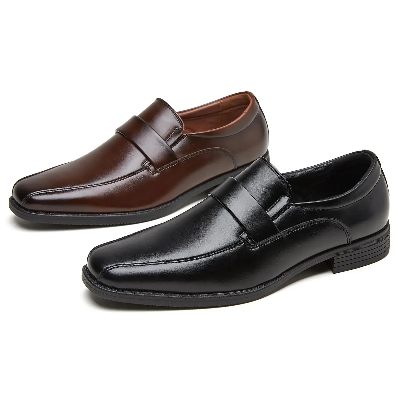 Zapatos de Cuero Desai para Hombre, Modelo Slip-on con Correa Penny, Otoño 2026, para Oficina, Negocios, Uso Diario