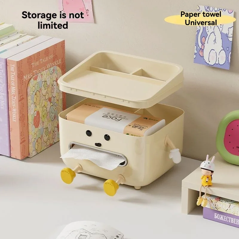 Multi-function Box Cute Paper Towel Box Household Living Room High-end Light Luxury Desktop Bedroom Bedside Remote Control