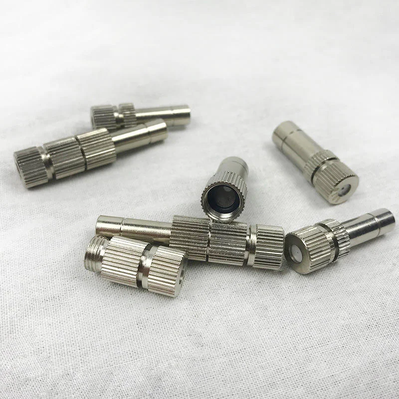 YS 6/8mmMetal Low Pressure Quick-connect Misting Nozzle With Filter 0.1/0.15/0.2/0.3/0.4/0.5/0.6mm Cooling Irrigation Sprayer