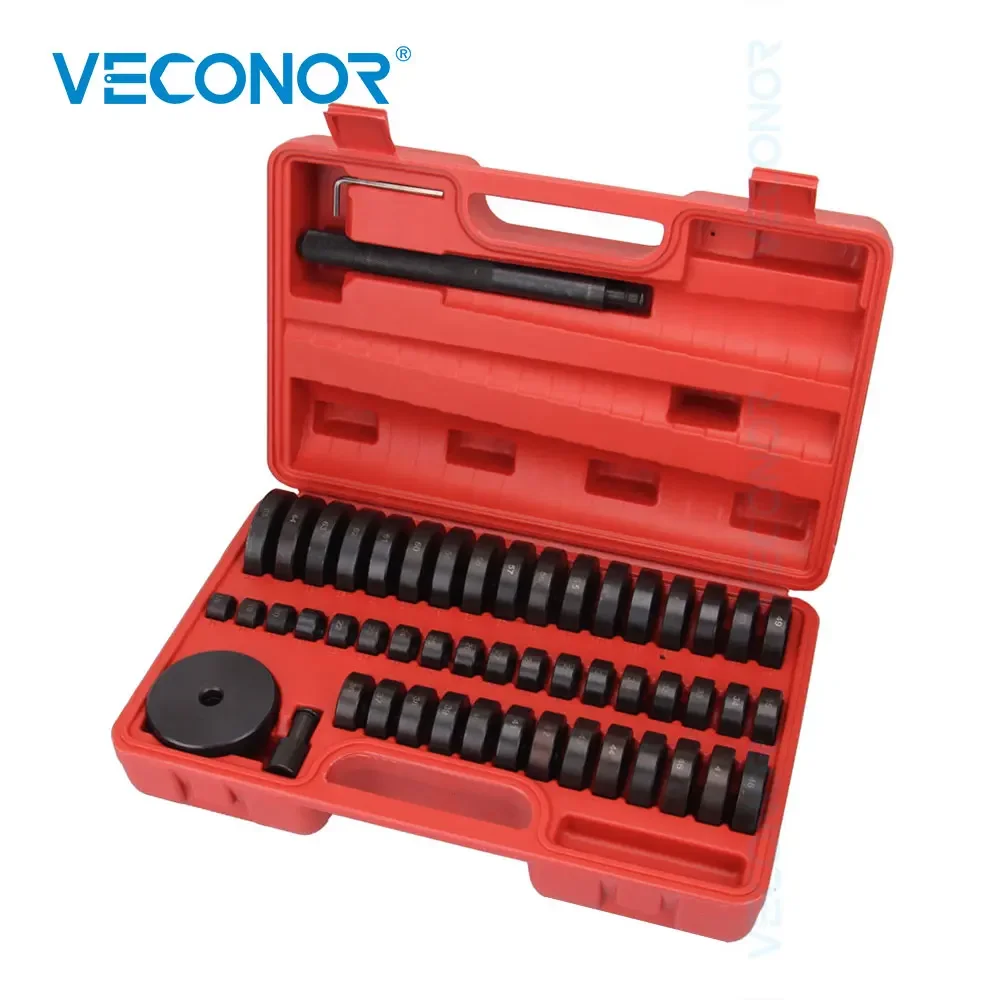 52pcs Custom Bushing Bearing Seal Driver Push Press Disc Tool Set 18-65mm 74mm Oil Seal Removal & Installation Repair Tools Kit