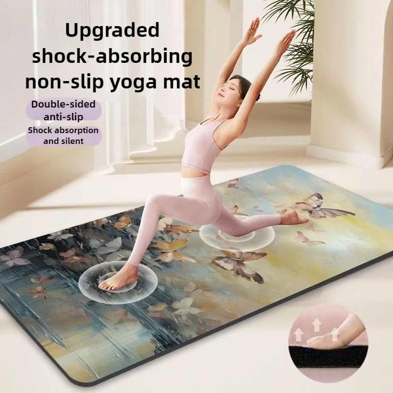 

Yoga Mat Oil Painting Design Thick Wide Long Anti-Slip Silent Shockproof Eco-Friendly for Women Home Gym Fitness Yoga Mats 요가매트